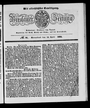 Breslauer Zeitung on Apr 19, 1834