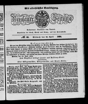 Breslauer Zeitung vom 30.04.1834