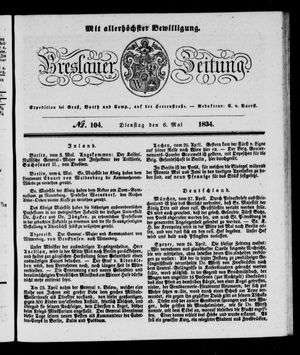 Breslauer Zeitung vom 06.05.1834