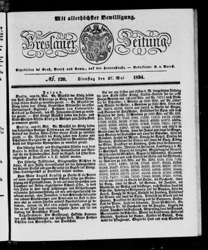 Breslauer Zeitung vom 27.05.1834