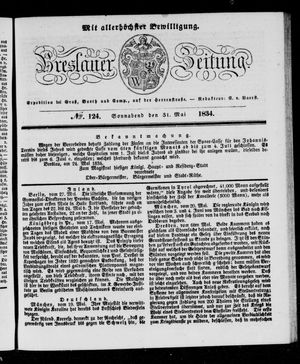 Breslauer Zeitung on May 31, 1834