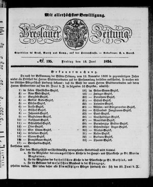 Breslauer Zeitung on Jun 13, 1834