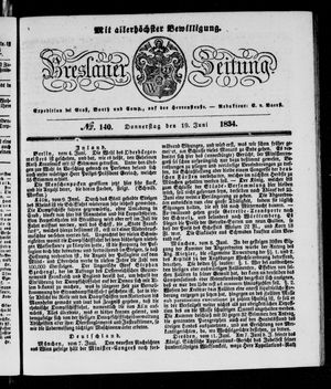 Breslauer Zeitung vom 19.06.1834