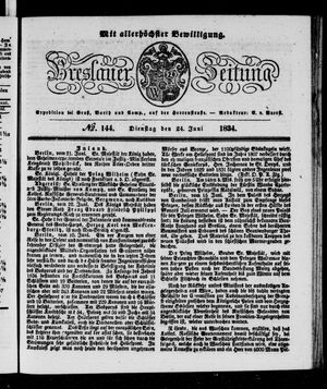 Breslauer Zeitung vom 24.06.1834