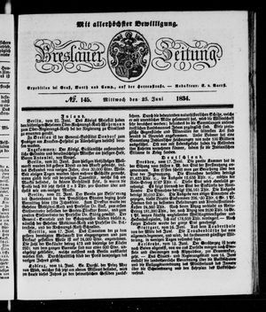 Breslauer Zeitung vom 25.06.1834