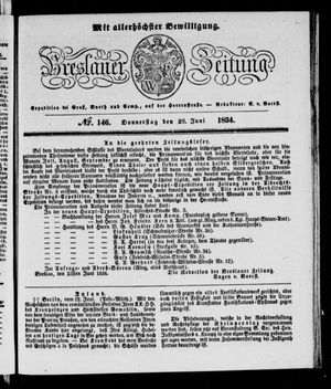 Breslauer Zeitung vom 26.06.1834