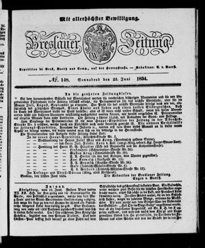 Breslauer Zeitung vom 28.06.1834