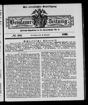 Breslauer Zeitung vom 09.08.1836