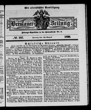 Breslauer Zeitung vom 12.08.1836
