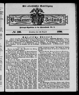 Breslauer Zeitung vom 16.08.1836
