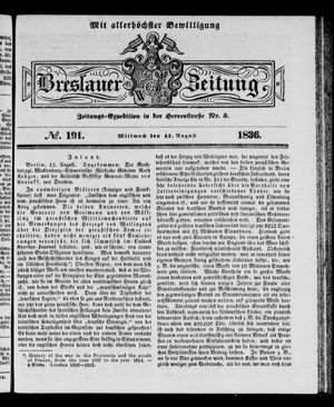 Breslauer Zeitung vom 17.08.1836