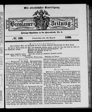 Breslauer Zeitung vom 18.08.1836