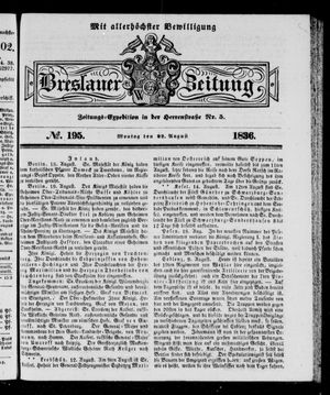 Breslauer Zeitung vom 22.08.1836