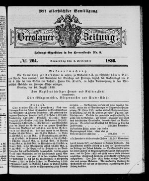 Breslauer Zeitung vom 01.09.1836