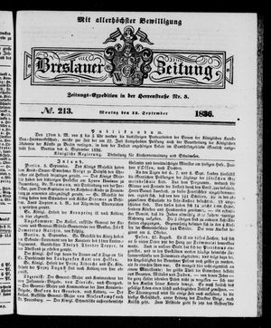 Breslauer Zeitung vom 12.09.1836