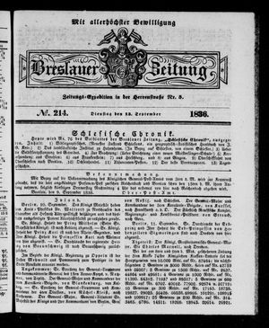 Breslauer Zeitung vom 13.09.1836