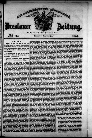 Breslauer Zeitung vom 22.06.1844