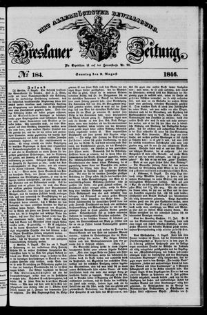 Breslauer Zeitung vom 09.08.1846