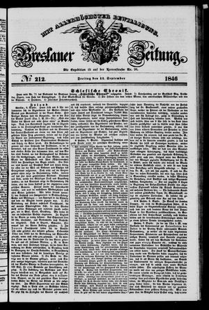 Breslauer Zeitung vom 11.09.1846