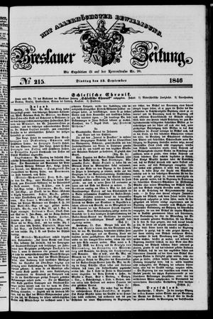 Breslauer Zeitung vom 15.09.1846