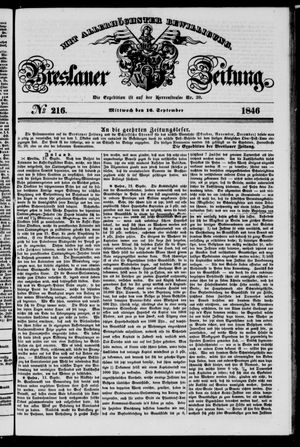 Breslauer Zeitung vom 16.09.1846