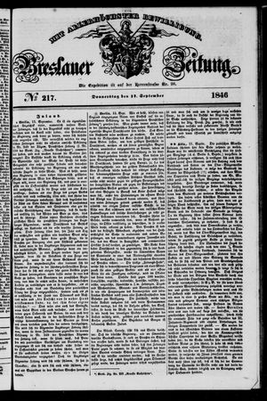 Breslauer Zeitung vom 17.09.1846