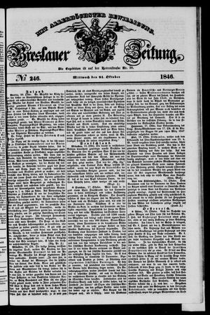 Breslauer Zeitung vom 21.10.1846