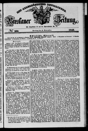 Breslauer Zeitung vom 06.11.1846