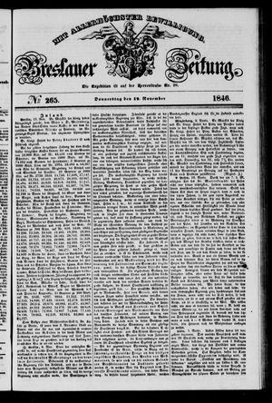 Breslauer Zeitung vom 12.11.1846