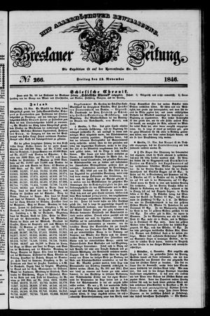 Breslauer Zeitung vom 13.11.1846