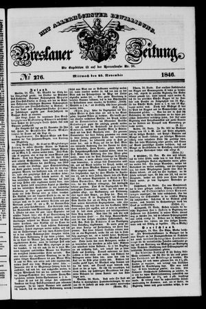 Breslauer Zeitung vom 25.11.1846