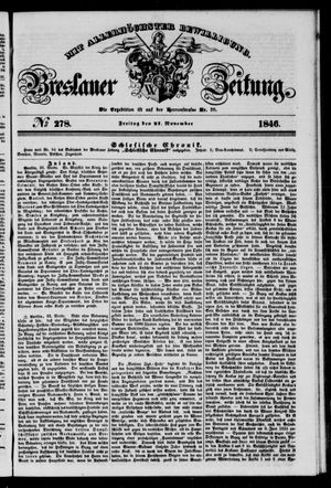 Breslauer Zeitung vom 27.11.1846