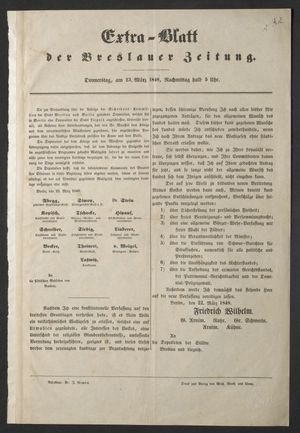 Breslauer Zeitung on Mar 23, 1848