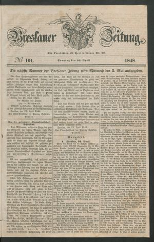 Breslauer Zeitung vom 30.04.1848