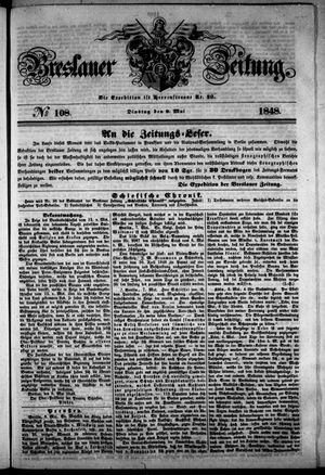 Breslauer Zeitung on May 9, 1848