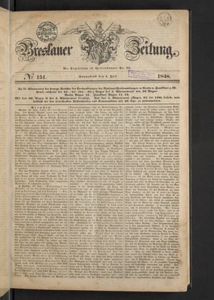 Breslauer Zeitung on Jul 1, 1848