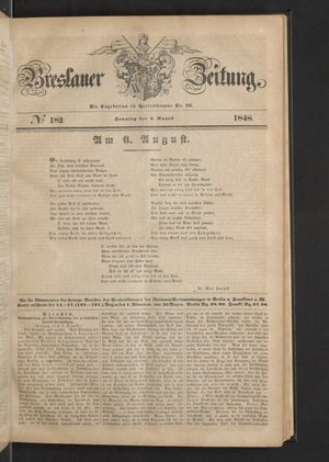 Breslauer Zeitung vom 06.08.1848
