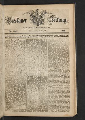 Breslauer Zeitung on Aug 23, 1848