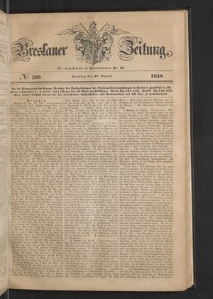 Breslauer Zeitung on Aug 27, 1848