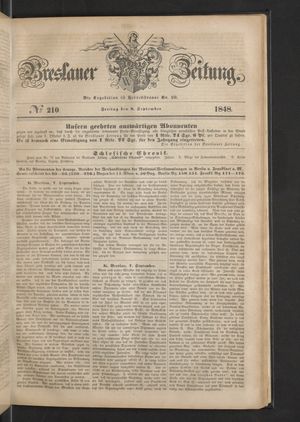 Breslauer Zeitung vom 08.09.1848