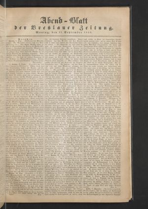 Breslauer Zeitung vom 11.09.1848