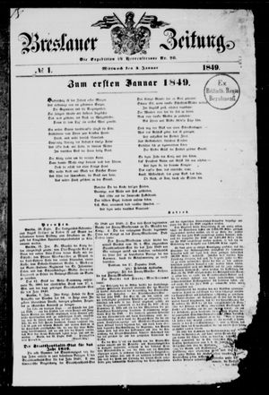 Breslauer Zeitung on Jan 3, 1849