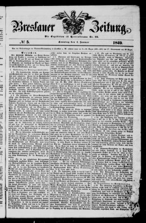 Breslauer Zeitung vom 07.01.1849