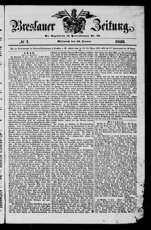 Breslauer Zeitung vom 10.01.1849