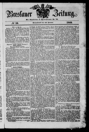 Breslauer Zeitung on Jan 13, 1849