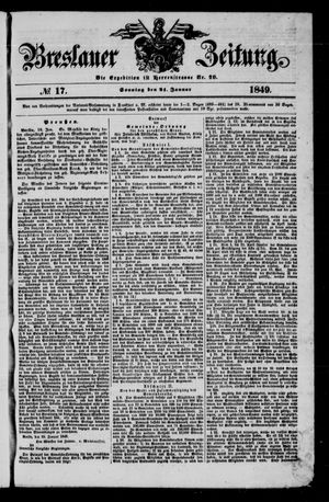 Breslauer Zeitung vom 21.01.1849
