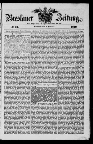 Breslauer Zeitung on Feb 7, 1849