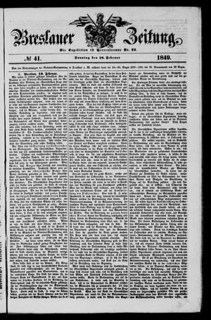 Breslauer Zeitung vom 18.02.1849