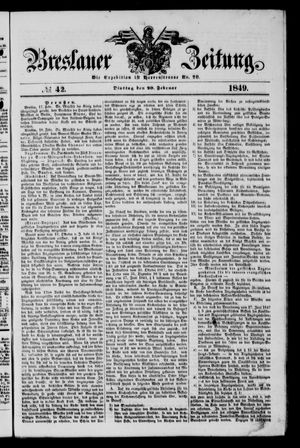 Breslauer Zeitung vom 20.02.1849