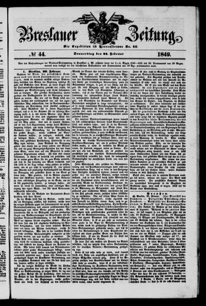 Breslauer Zeitung vom 22.02.1849